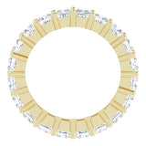 14K Gold Square Lab-Grown Diamond Shared-Prong Eternity Band – 3x3 mm Stones - Yellow Gold - view 2