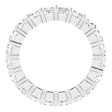 10K Gold Square Lab-Grown Diamond Shared-Prong Eternity Band – 3x3 mm Stones - White Gold - view 2
