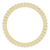 14K Gold Square Lab-Grown Diamond Shared-Prong Eternity Band – 1.25x1.25 mm Stones - Yellow Gold - view 2