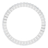 10K Gold Square Lab-Grown Diamond Shared-Prong Eternity Band – 1.25x1.25 mm Stones - White Gold - view 2