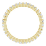 14K Gold Square Lab-Grown Diamond Shared-Prong Eternity Band – 1.5x1.5 mm Stones - Yellow Gold - view 2