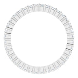 10K Gold Square Natural Diamond Shared-Prong Eternity Band – 1.5x1.5 mm Stones - White Gold - view 2