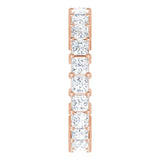 10K Gold Square Natural Diamond Shared-Prong Eternity Band – 2.5x2.5 mm Stones - Rose Gold - view 4