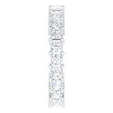 10K Gold Square Natural Diamond Shared-Prong Eternity Band – 2.5x2.5 mm Stones - White Gold - view 4