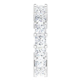 10K Gold Square Natural Diamond Shared-Prong Eternity Band – 3.25x3.25 mm Stones - White Gold - view 4
