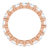 10K Gold Round Lab-Grown Diamond Shared-Prong Eternity Band – 3.5 mm Stones - Rose Gold - view 2