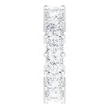 10K Gold Square Natural Diamond Shared-Prong Eternity Band – 4x4 mm Stones - White Gold - view 4