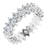 Platinum Marquise Lab-Grown Diamond Shared-Prong Eternity Band – 4.5x2.5 mm Stones