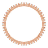 10K Gold Round Natural Diamond Shared-Prong Eternity Band – 1 mm Stones - Rose Gold - view 2