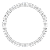 10K Gold Round Natural Diamond Shared-Prong Eternity Band – 1 mm Stones - White Gold - view 2