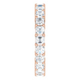 14K Gold Asscher Lab-Grown Diamond Shared-Prong Eternity Band – 2.6x2.6 mm Stones - Rose Gold - view 4