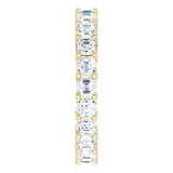 14K Gold Asscher Lab-Grown Diamond Shared-Prong Eternity Band – 2.6x2.6 mm Stones - Yellow Gold - view 4