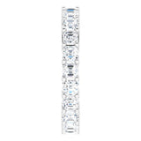 Platinum Asscher Lab-Grown Diamond Shared-Prong Eternity Band – 2.6x2.6 mm Stones - view 4
