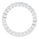 10K Gold Square Lab-Grown Diamond Shared-Prong Eternity Band – 2.25x2.25 mm Stones - White Gold - view 2