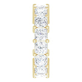 14K Gold Square Lab-Grown Diamond Shared-Prong Eternity Band – 4x4 mm Stones - Yellow Gold - view 4