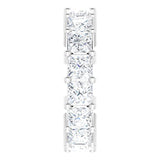 10K Gold Square Natural Diamond Shared-Prong Eternity Band – 4x4 mm Stones - White Gold - view 4