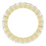 10K Gold Square Lab-Grown Diamond Shared-Prong Eternity Band – 2.5x2.5 mm Stones - Yellow Gold - view 2
