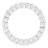 10K Gold Square Natural Diamond Shared-Prong Eternity Band – 2.5x2.5 mm Stones - White Gold - view 2