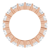 10K Gold Square Lab-Grown Diamond Shared-Prong Eternity Band – 3.25x3.25 mm Stones - Rose Gold - view 2