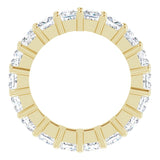 10K Gold Square Natural Diamond Shared-Prong Eternity Band – 3.25x3.25 mm Stones - Yellow Gold - view 2