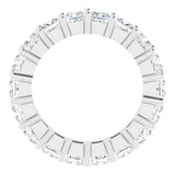 10K Gold Square Natural Diamond Shared-Prong Eternity Band – 3.25x3.25 mm Stones - White Gold - view 2
