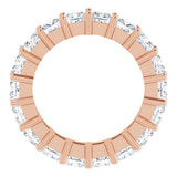 10K Gold Square Natural Diamond Shared-Prong Eternity Band – 3.5x3.5 mm Stones - Rose Gold - view 2
