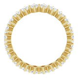 14K Gold Marquise Lab-Grown Diamond Shared-Prong Eternity Band – 4.5x2.5 mm Stones - Yellow Gold - view 2