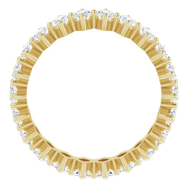 14K Gold Marquise Lab-Grown Diamond Shared-Prong Eternity Band – 4.5x2.5 mm Stones - Yellow Gold - view 2