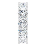 10K Gold Oval Lab-Grown Diamond Shared-Prong Eternity Band – 5x3 mm Stones - White Gold - view 4