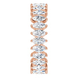 14K Gold Marquise Lab-Grown Diamond Shared-Prong Eternity Band – 4x2 mm Stones - Rose Gold - view 4