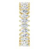 14K Gold Marquise Natural Diamond Shared-Prong Eternity Band – 4x2 mm Stones - Yellow Gold - view 4