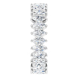 14K Gold Marquise Natural Diamond Shared-Prong Eternity Band – 4x2 mm Stones - White Gold - view 4