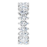 14K Gold Marquise Lab-Grown Diamond Shared-Prong Eternity Band – 4.5x2.5 mm Stones - White Gold - view 4