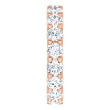10K Gold Round Lab-Grown Diamond Shared-Prong Eternity Band – 3.5 mm Stones - Rose Gold - view 4