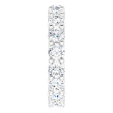 10K Gold Round Lab-Grown Diamond Shared-Prong Eternity Band – 3.5 mm Stones - White Gold - view 4