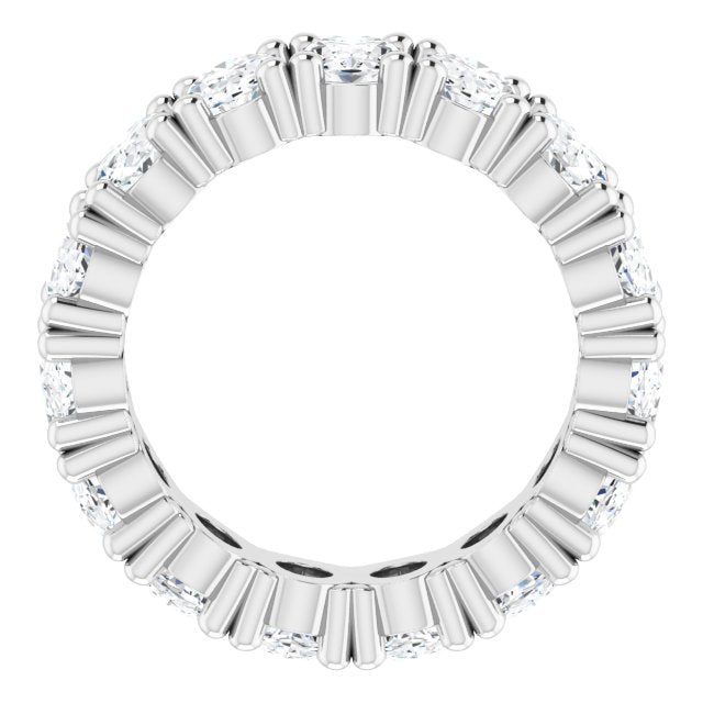 10K Gold Oval Lab-Grown Diamond Shared-Prong Eternity Band – 6x4 mm Stones - White Gold - view 2
