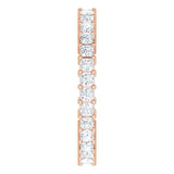10K Gold Square Lab-Grown Diamond Shared-Prong Eternity Band – 1.75x1.75 mm Stones - Rose Gold - view 4