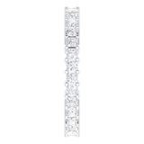 10K Gold Square Natural Diamond Shared-Prong Eternity Band – 1.75x1.75 mm Stones - White Gold - view 4