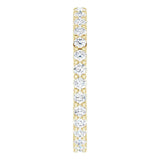 14K Gold Round Lab-Grown Diamond Shared-Prong Eternity Band – 1.7 mm Stones - Yellow Gold - view 4
