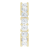 14K Gold Square Lab-Grown Diamond Shared-Prong Eternity Band – 3x3 mm Stones - Yellow Gold - view 4