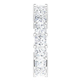 10K Gold Square Lab-Grown Diamond Shared-Prong Eternity Band – 3.5x3.5 mm Stones - White Gold - view 4