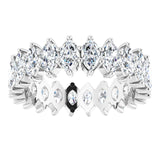 Platinum Marquise Lab-Grown Diamond Shared-Prong Eternity Band – 4.5x2.5 mm Stones - view 3