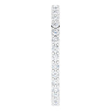 10K Gold Round Lab-Grown Diamond Shared-Prong Eternity Band – 1.5 mm Stones - White Gold - view 4