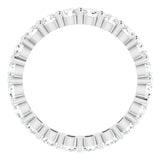 10K Gold Round Lab-Grown Diamond Shared-Prong Eternity Band – 2.75 mm Stones - White Gold - view 2