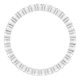 10K Gold Round Natural Diamond Shared-Prong Eternity Band – 1.75 mm Stones - White Gold - view 2