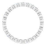 10K Gold Round Lab-Grown Diamond Shared-Prong Eternity Band – 2.25 mm Stones - White Gold - view 2