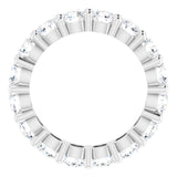 10K Gold Round Natural Diamond Shared-Prong Eternity Band – 3.75 mm Stones - White Gold - view 2