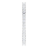 10K Gold Square Lab-Grown Diamond Shared-Prong Eternity Band – 1.25x1.25 mm Stones - White Gold - view 4