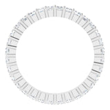 10K Gold Square Natural Diamond Shared-Prong Eternity Band – 1.75x1.75 mm Stones - White Gold - view 2
