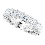 10K Gold Square Lab-Grown Diamond Shared-Prong Eternity Band – 3.5x3.5 mm Stones - White Gold - view 5